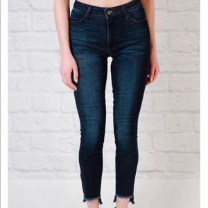 Just Black Fray Step Hem Jeans